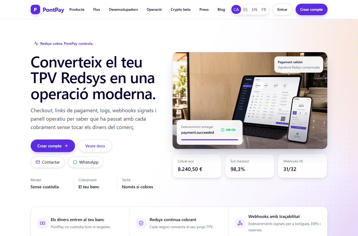 PontPay — captura del producto